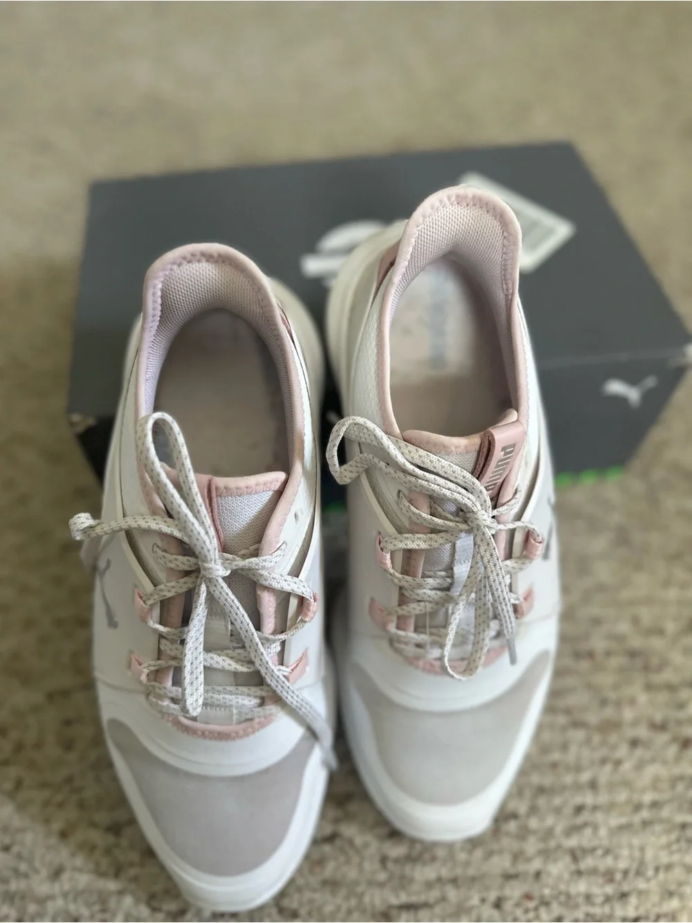 Puma Ignite Ladies Golf Shoes Pink & White Size 9.5